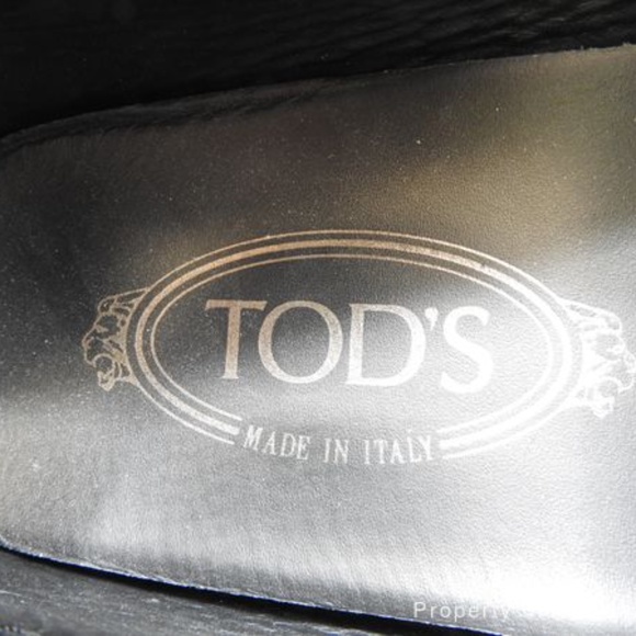 Tods Authentic Black Loafers Sz 7A main image 9